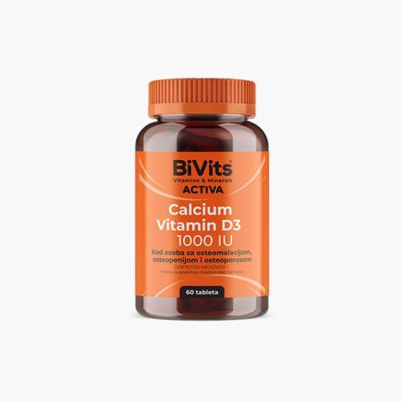 Bivits Activa Calcium Vitamin D3 1000IU tablete 60 kom