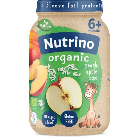 Nutrino Organic pire breskva i jabuka sa pirinčem 190g