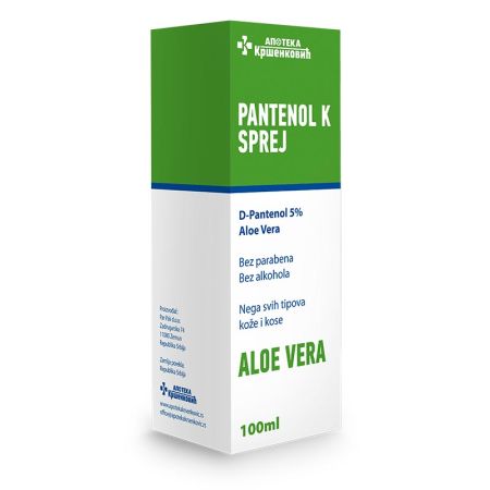 Pantenol K sprej Kršenković 5% Aloe vera 100ml