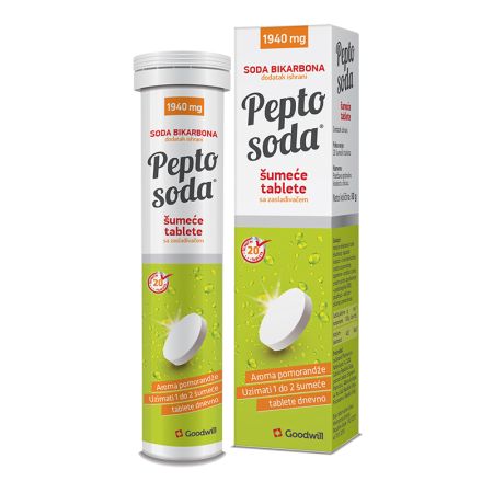 Pepto Soda Pomorandža sa zaslađivačem 20 šumećih tableta