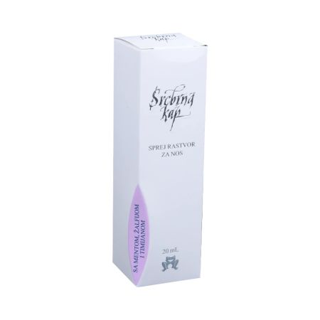 Srebrna kap sprej za nos sa mentom, žalfijom i timijanom 20ml