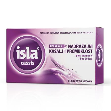 Isla Cassis pastile bez šećera 60 kom
