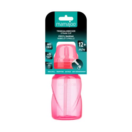 Mamajoo šolja sa slamkom pink 270ml