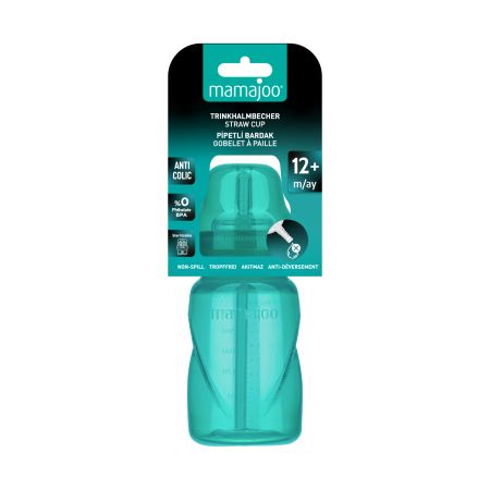 Mamajoo šolja sa slamkom zelena 270ml