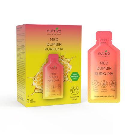 Nutriva Med đumbir i kurkuma 20 kesica
