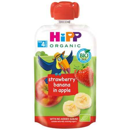 Hipp Bio voćna zabava jagoda banana i jabuka 100g