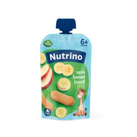 Nutrino voćni pire jabuka i banana sa keksom 100g
