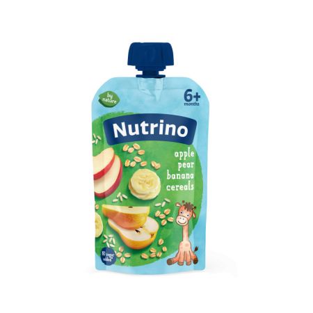 Nutrino voćni pire jabuka, kruška i banana sa žitaricama 100g