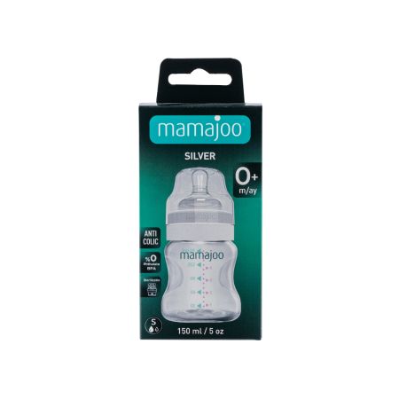 Mamajoo anti-kolik flašica 150ml silver