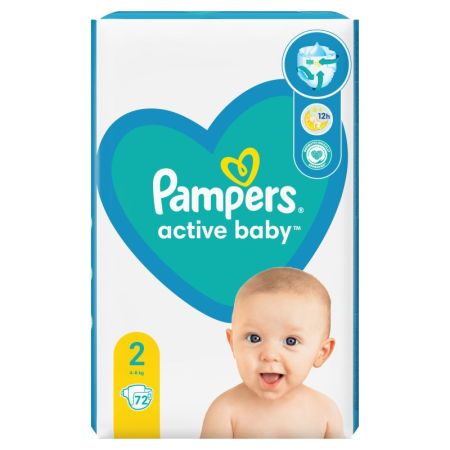 Pampers Active Baby 2 4-8kg 72 komada