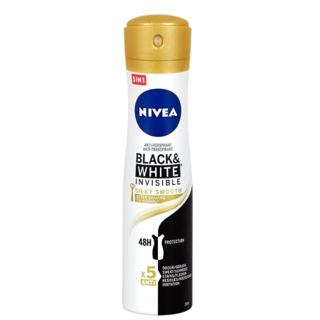 Nivea Black & White Invisible Silky Smooth sprej 150ml