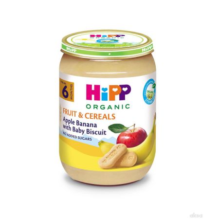 Hipp kašica jabuka i banana sa dečijim keksom 190g