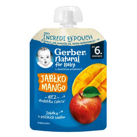 Gerber voćni pire jabuka i mango 80g