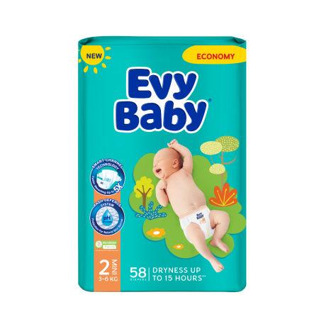 Evy Baby pelene 2 Mini 58 komada
