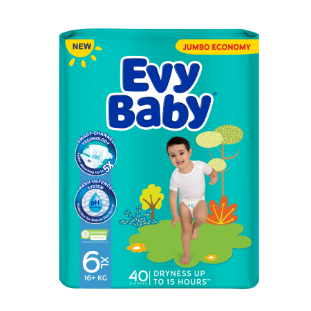Evy Baby pelene 6 XL 15-30kg 40 komada