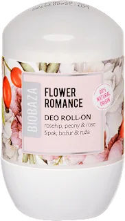 Biobaza Flower Romance deo roll-on šipak, božur i ruža 50ml