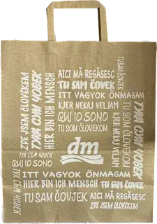 dm reciklirana papirna kesa