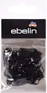 ebelin silikonske široke gumice za kosu crne 50 komada