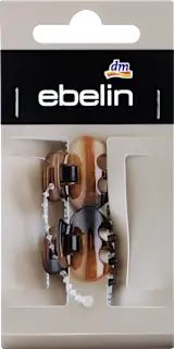 ebelin štipaljke za kosu braon-crne 2 komada