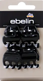 ebelin mini štipaljke za kosu crne 4 komada