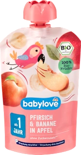 Babylove Voćni užitak breskva i banana u jabuci 100g