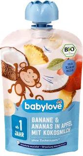 Babylove Voćni užitak banana i ananas u jabuci sa kokosovim mlekom 100g