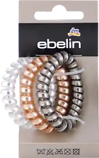 ebelin spiralne gumice za kosu metalik 3 komada