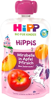 Hipp Pouch Bio jabuka sa mirabel šljivom i breskvom 100g
