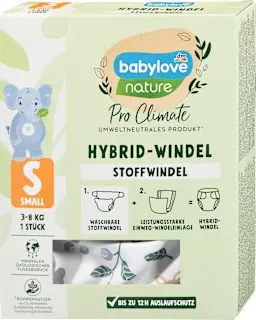 Babylove Nature Pro Climate Hybrid platnena pelena S 3-8kg