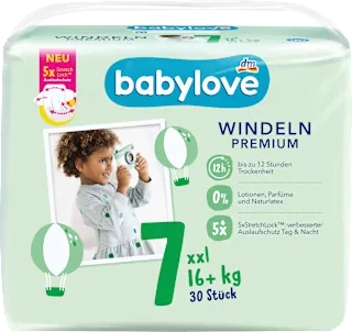 Babylove Premium pelene 7 XXL Plus 16+kg 30 komada
