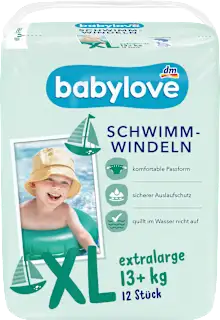 Babylove pelene za plivanje XL 13+kg 12 komada