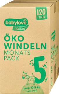 Babylove Nature pelene 5 Junior 10-16kg 120 komada