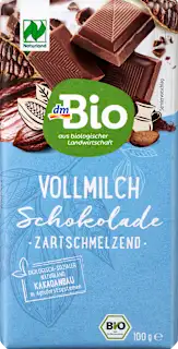 dmBio mlečna čokolada 100g