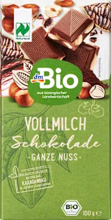 dmBio mlečna čokolada sa lešnicima 100g