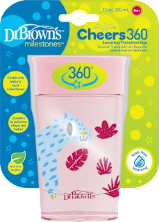 Dr.Brown's šolja 360 stepeni No Spill 300ml roze