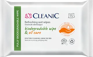 Cleanic Oil Care biorazgradive vlažne maramice 15 komada