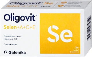 Oligovit Se kapsule: Selen+A+C+E, dodatak ishrani, 30 kom