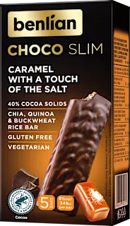 Benlian Choco Slim pirinčani snek slana karamela 5x16g