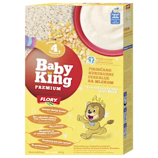 Baby King Premium pirinčano-kukuruzne cerealije sa mlekom 200g