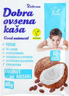 Dobra ovsena kaša kokos i suvo grožđe 60g
