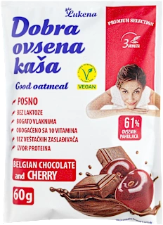 Dobra ovsena kaša belgijska čokolada i višnja 60g