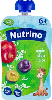 Voćni pire - jabuka, šljiva i pirinač, od 6...., 100 g