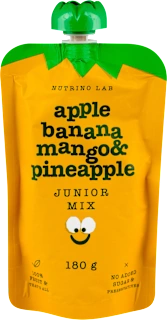 JUNIOR MIX voćna kaša - jabuka, banana, mango i..., 180 g