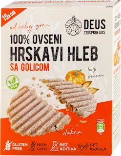 Deus Crispbreads 100% ovseni hrskavi hleb sa golicom 150g