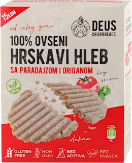 Deus Crispbreads 100% ovseni hrskavi hleb sa paradajzom i origanom 150g