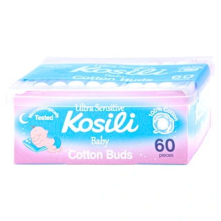 Kosili bebi štapići za uši plavi 60 kom