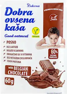 Dobra ovsena kaša belgijska čokolada 60g