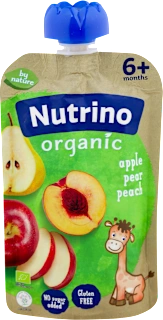 Organic pauč - jabuka, kruška i breskva, 100 g