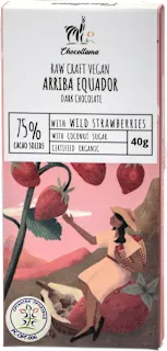 Chocollama Arriba Ecuador organska crna čokolada sa divljim jagodama 40g