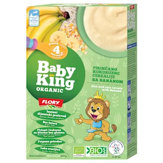 Baby King pirinčano-kukuruzne cerealije sa bananom Organik 200g